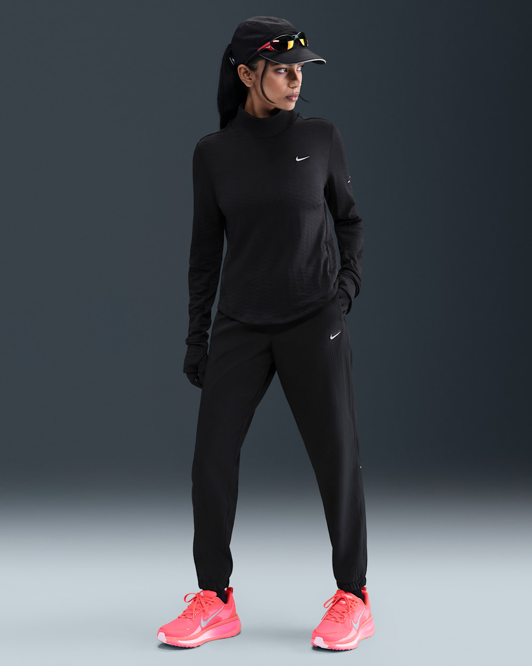 Nike Tempo Warm Women's Dri-FIT Mid-Rise Full-Length Running Trousers - Black
