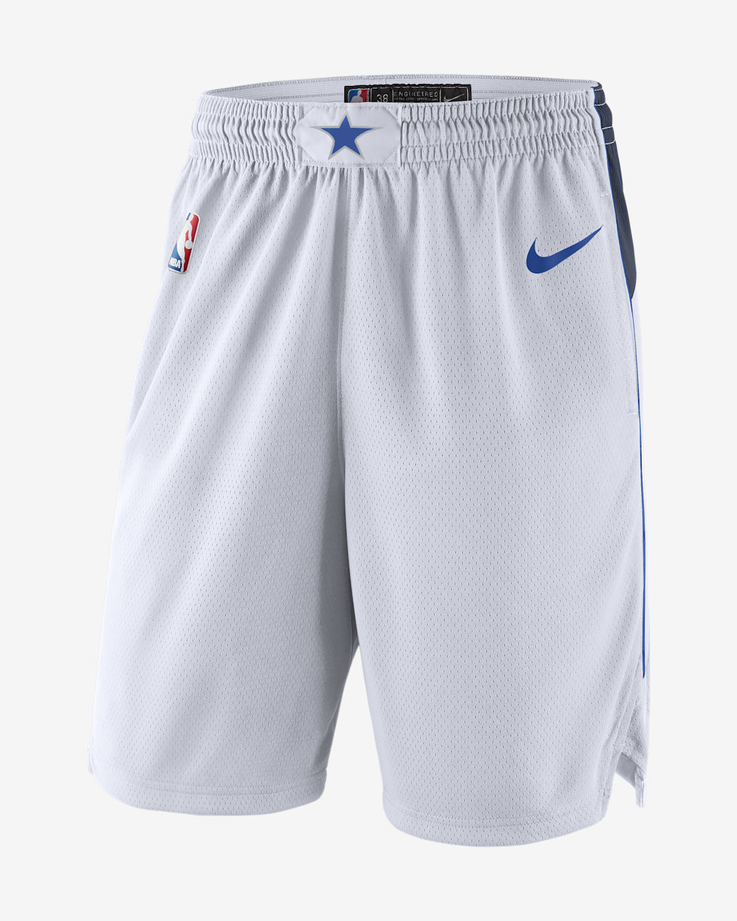 Dallas Mavericks Nike NBA Swingman-shorts til mænd - hvid/College Navy/Game Royal/Game Royal