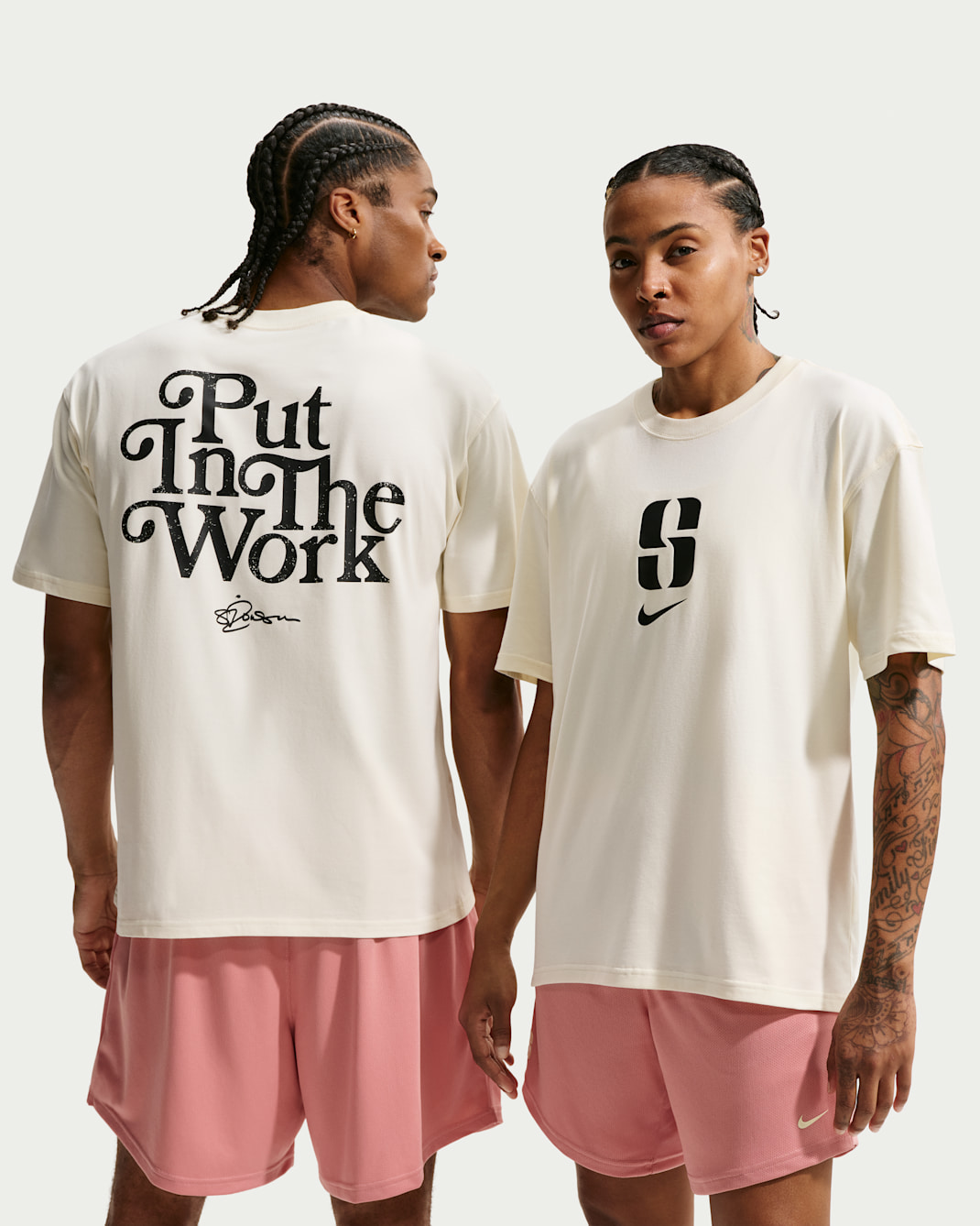 T-shirt de basquetebol Nike Dri-FIT Sabrina "Put In Work" - Coconut Milk