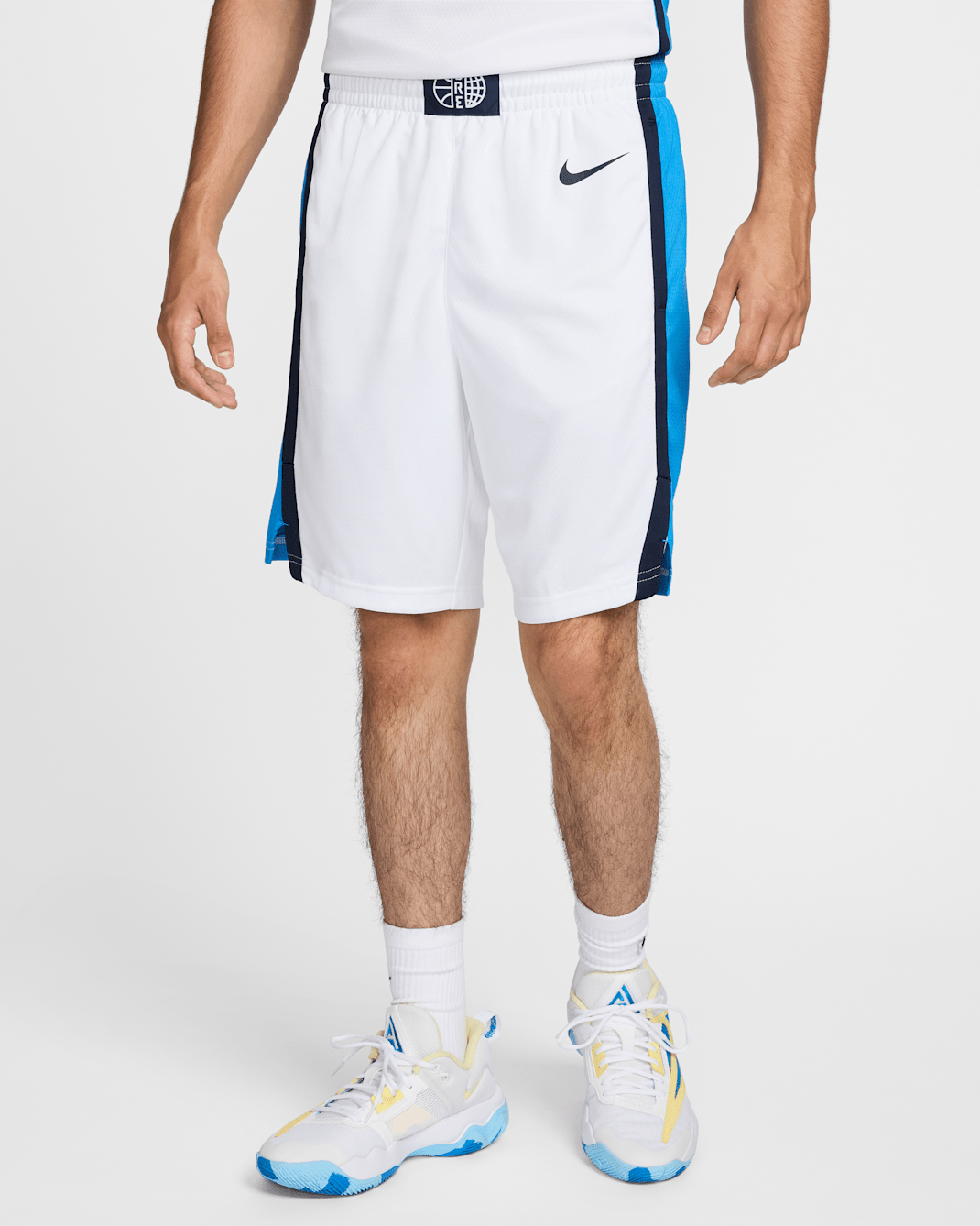 Griechenland Limited Home Nike Basketballshorts (Herren) - Weiß/Light Photo Blue