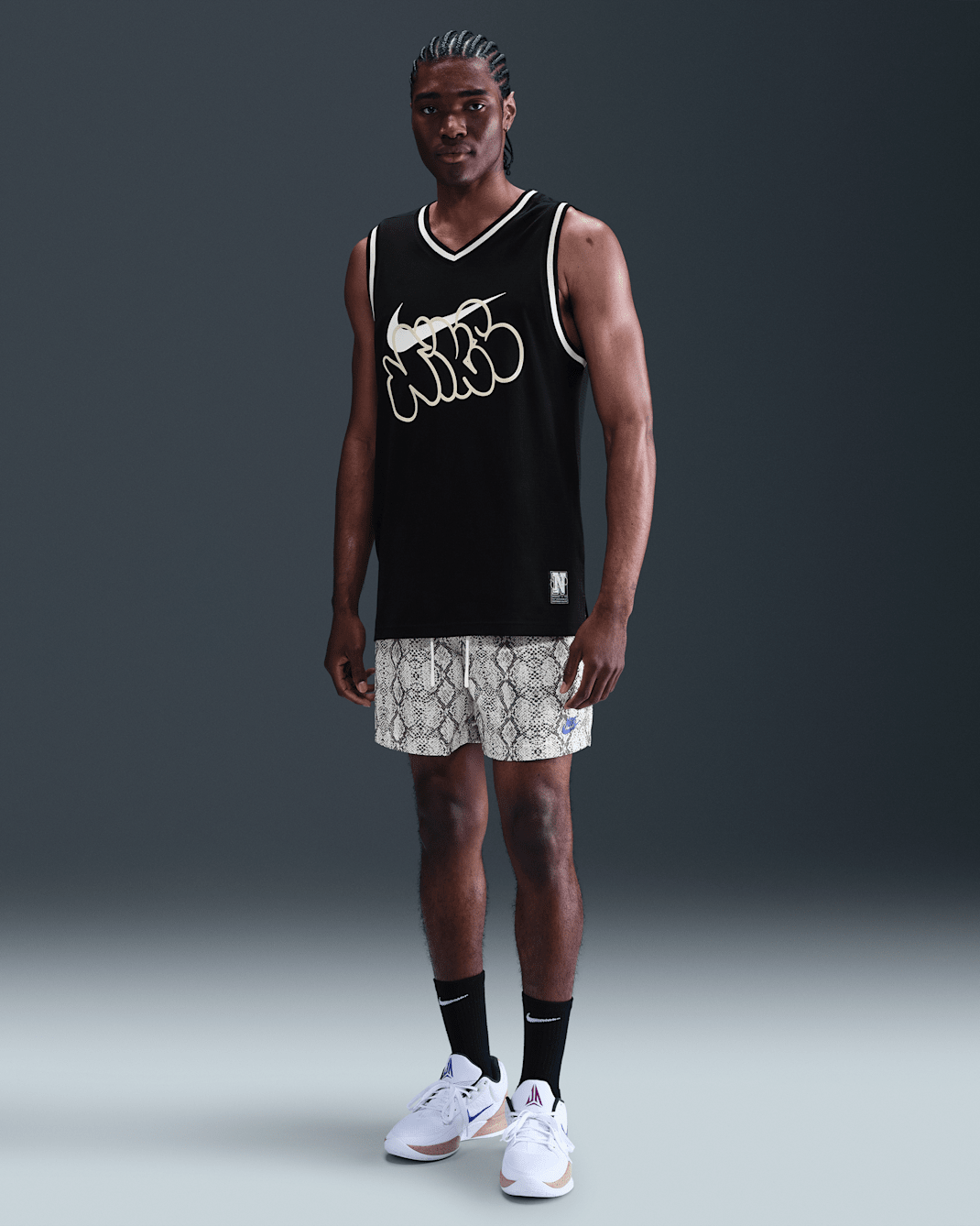 Shorts de básquetbol de malla de 13 cm para hombre Nike - Vela/Blanco/Noche intenso