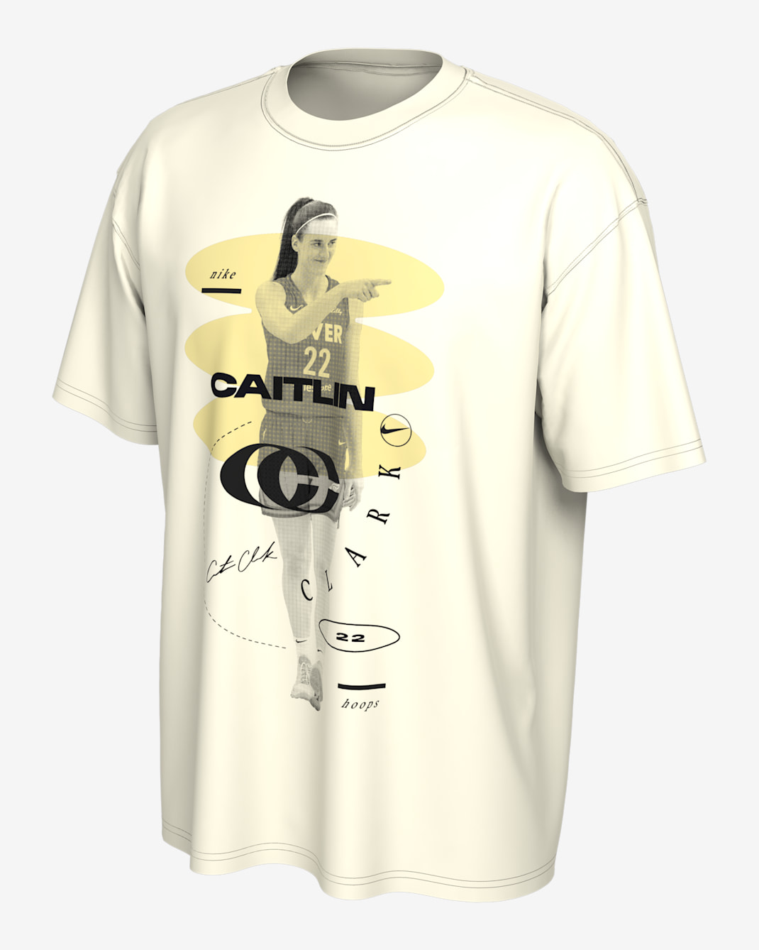 Caitlin Clark Logo Nike Basketball T-Shirt - Sail