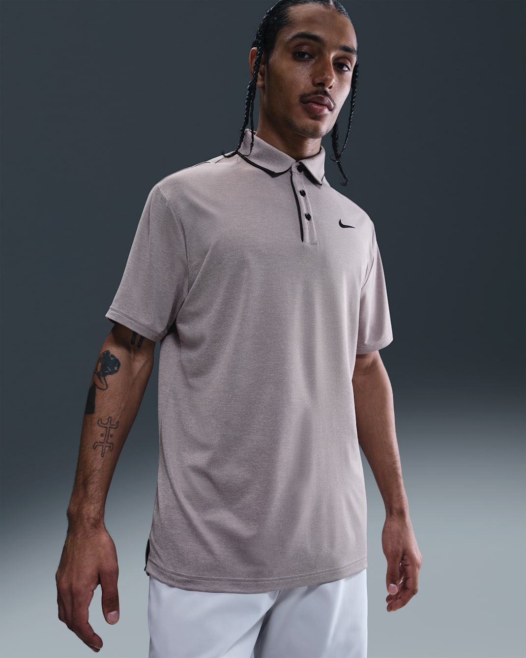 Nike Tour Men's Dri-FIT Golf Polo - Silt Red/Black