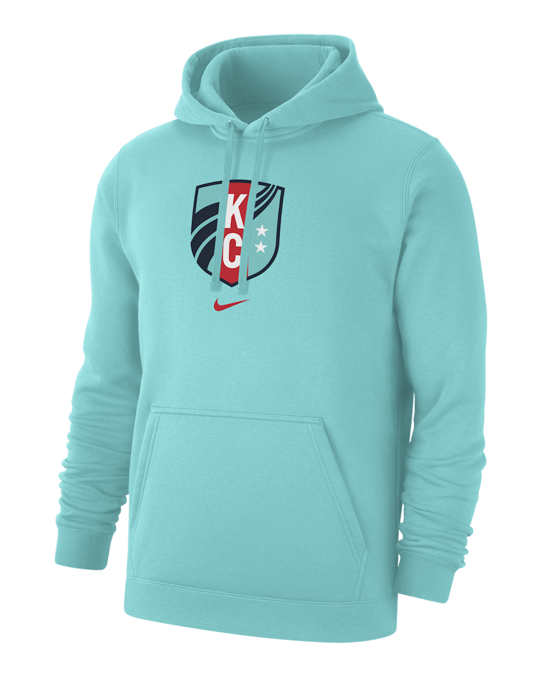 Sudadera con gorro sin cierre Nike NWSL para hombre Kansas City Current Club Fleece - Aguamarina claro