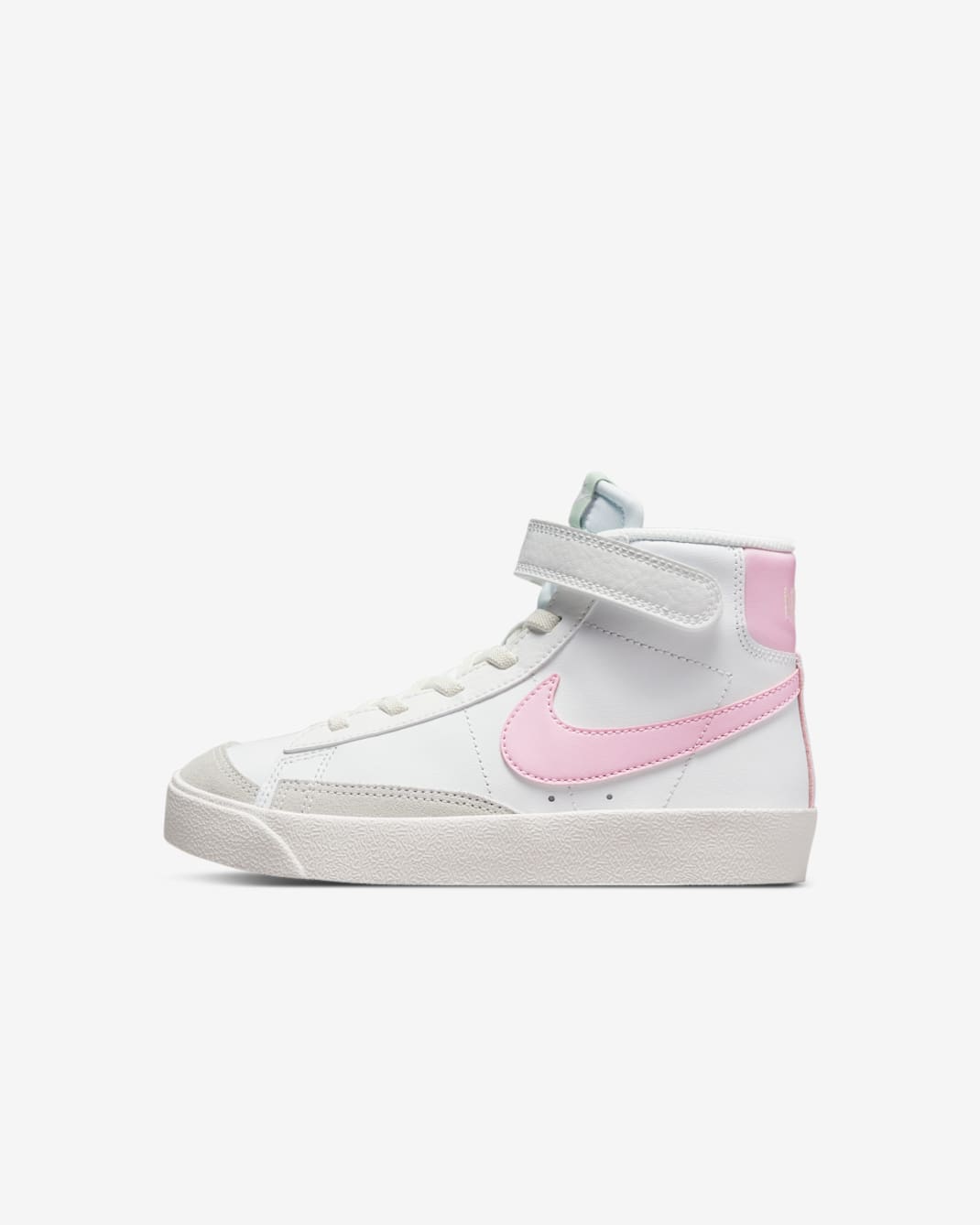 Tenis para niños de preescolar Nike Blazer Mid '77 - Blanco cumbre/Leche de coco/Pulpa dulce/Espuma rosa