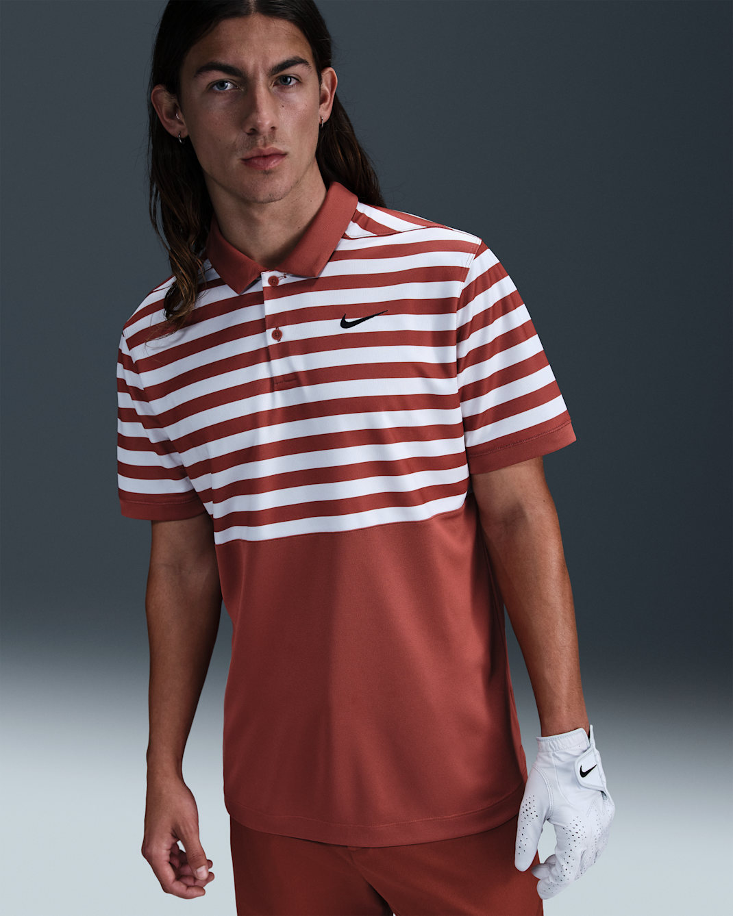 Nike Victory+ Men's Dri-FIT Golf Polo - Mars Stone/Black