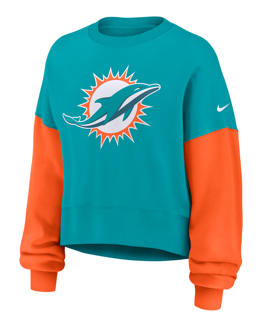 Miami Dolphins Women's Nike NFL Pullover Crew - Turbo Green