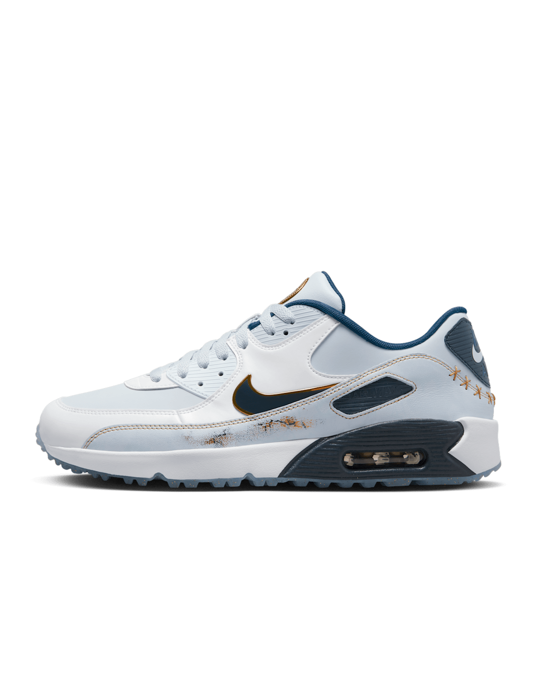 รองเท้ากอล์ฟ Nike Air Max 90 G NRG - Pure Platinum/ขาว/Coastal Blue/Dark Obsidian
