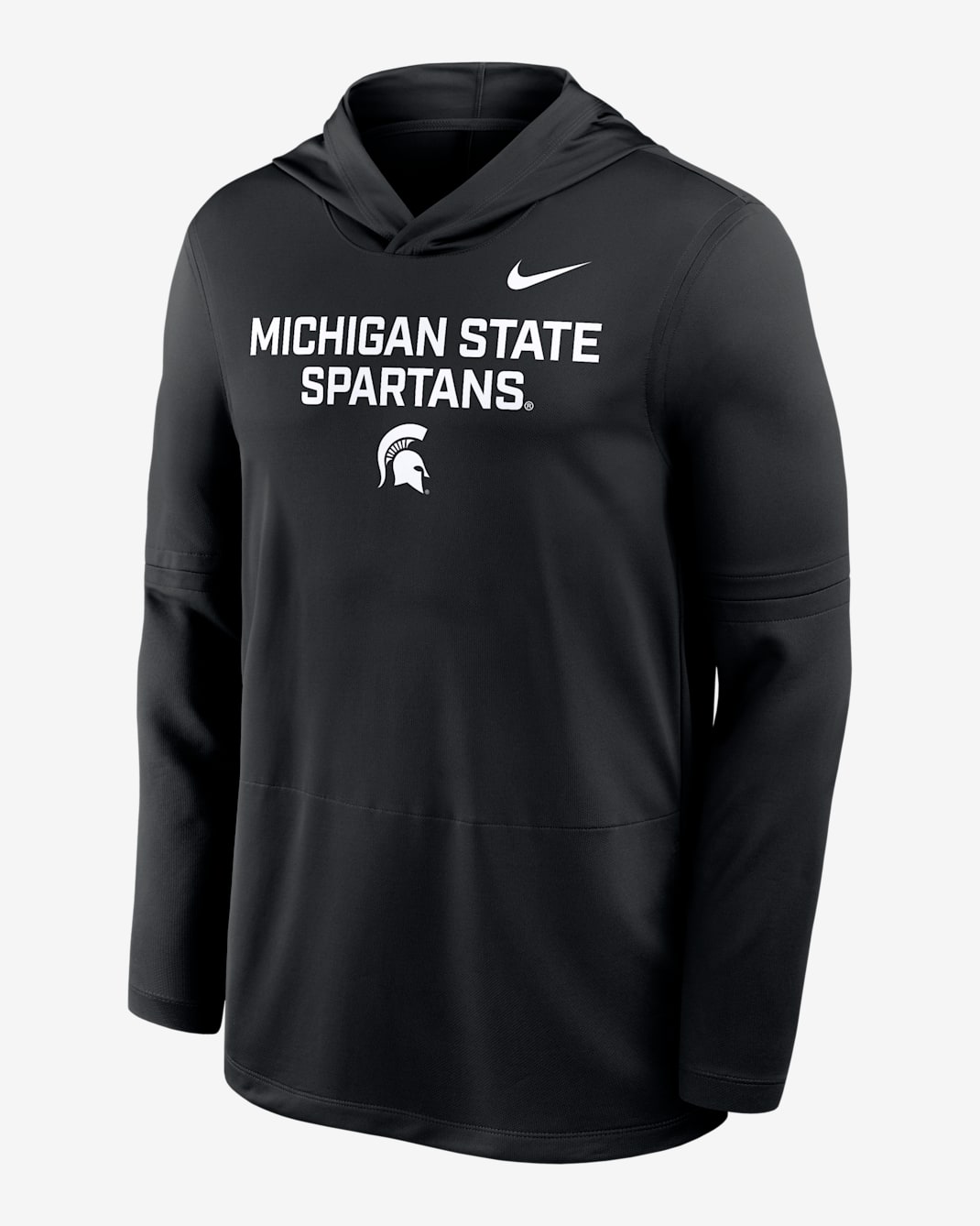Michigan State Sideline Men's Nike Dri-FIT College Long-Sleeve Hooded Top - Black
