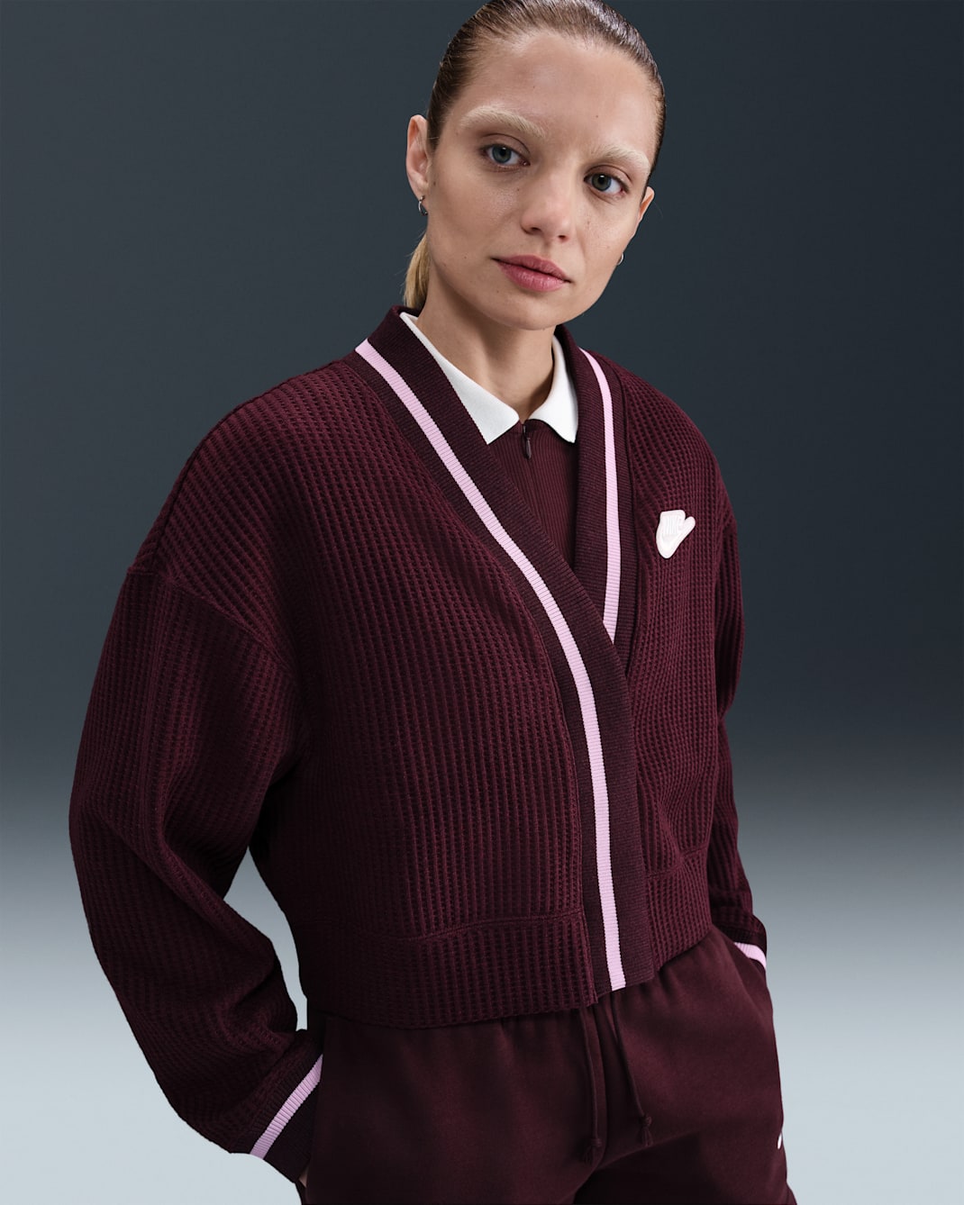 Chamarra para mujer Nike Sportswear - Burdeos enérgico/Jaspeado