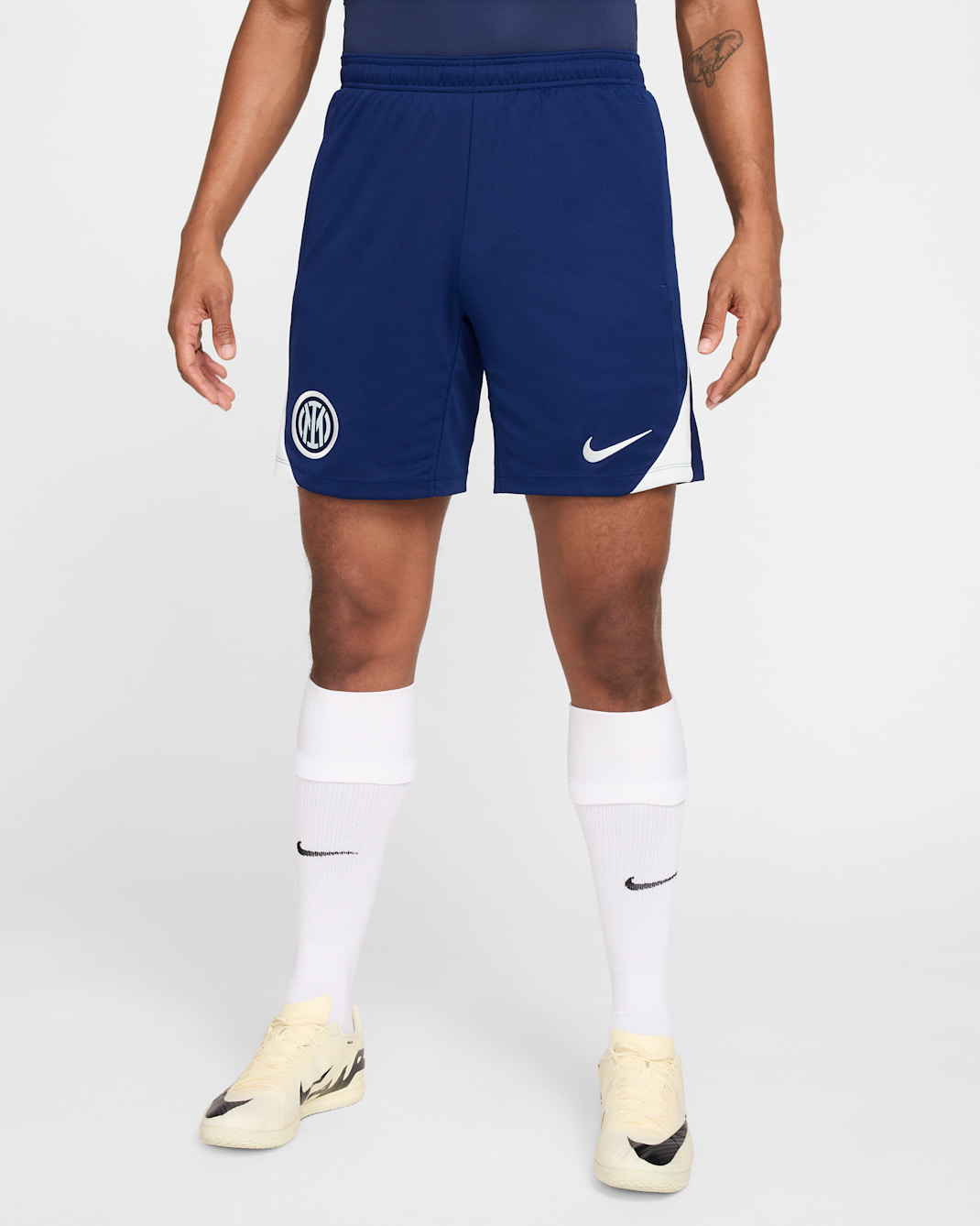 Inter Milan Strike Men's Nike Dri-FIT Football Knit Shorts - Blue Void/Ghost Aqua/Ghost Aqua