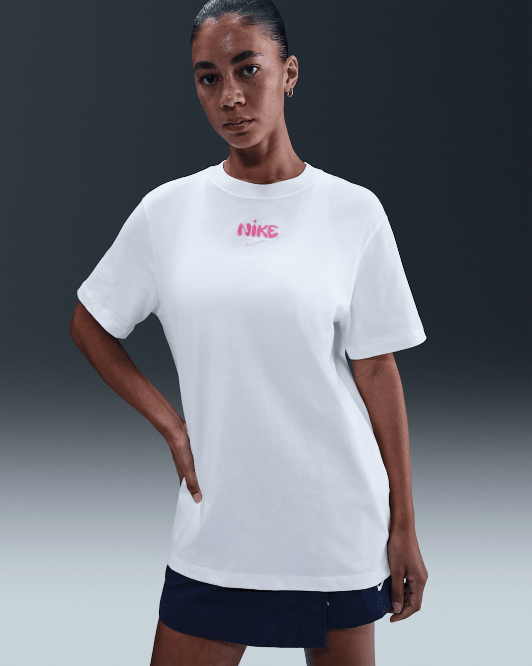 Nike Sportswear Women's T-Shirt - White/Pink Foam