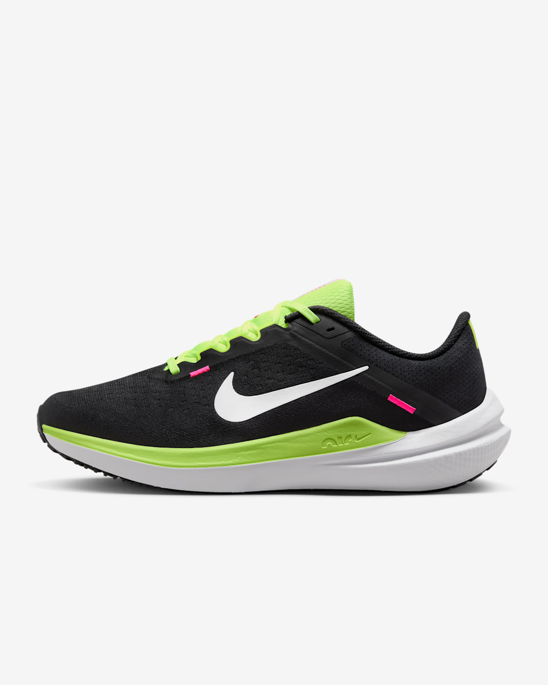 รองเท้าวิ่งโร้ดรันนิ่งผู้ชาย Nike Winflo 10 - ดำ/Volt/Hyper Pink/ขาว