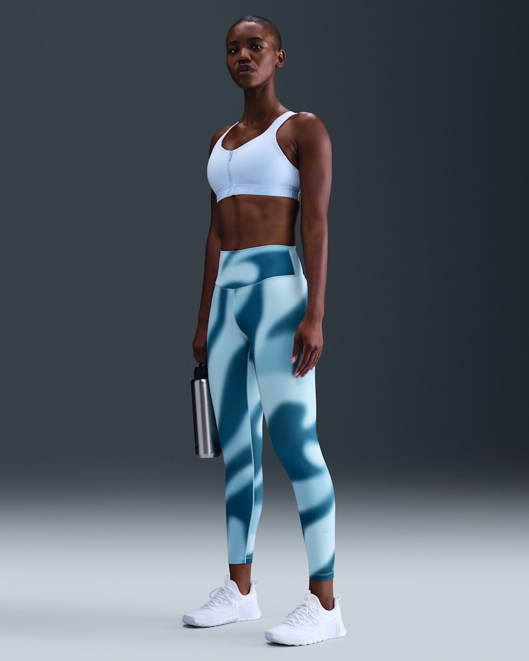 Nike One Women's Dri-FIT High-Waisted 7/8 Leggings - Light Armory Blue/Celestine Blue/Psychic Blue