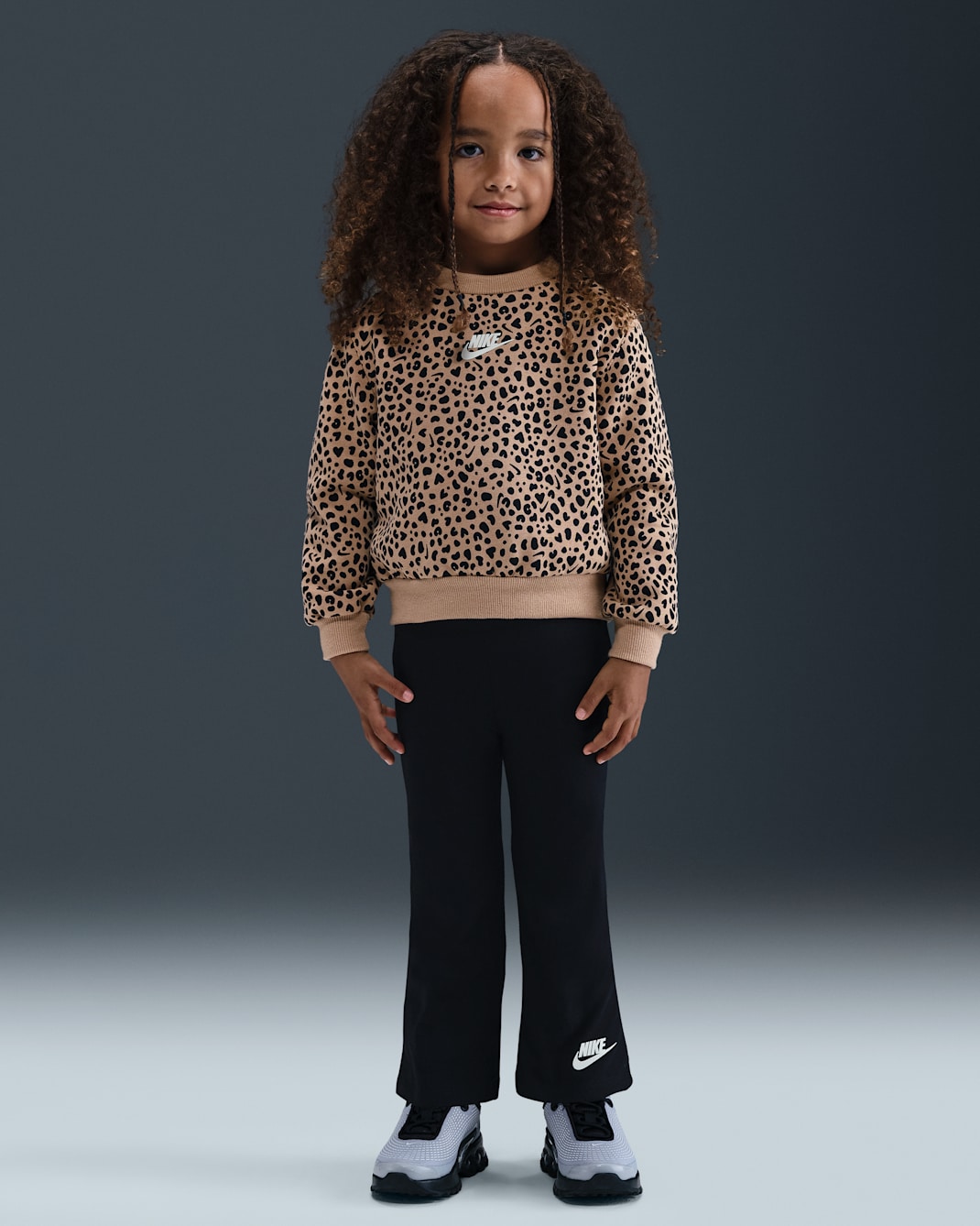 Conjunto de 2 piezas Kick Flare infantil Nike Wild Warmth - Negro