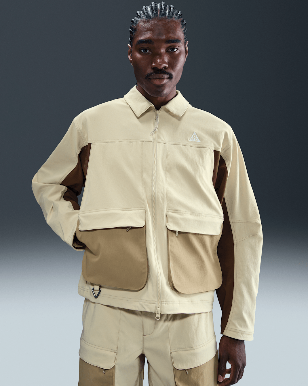 Nike ACG 'Smith Summit' Men's UV Jacket - Light Khaki/Parachute Beige/Mosswood Brown/Summit White