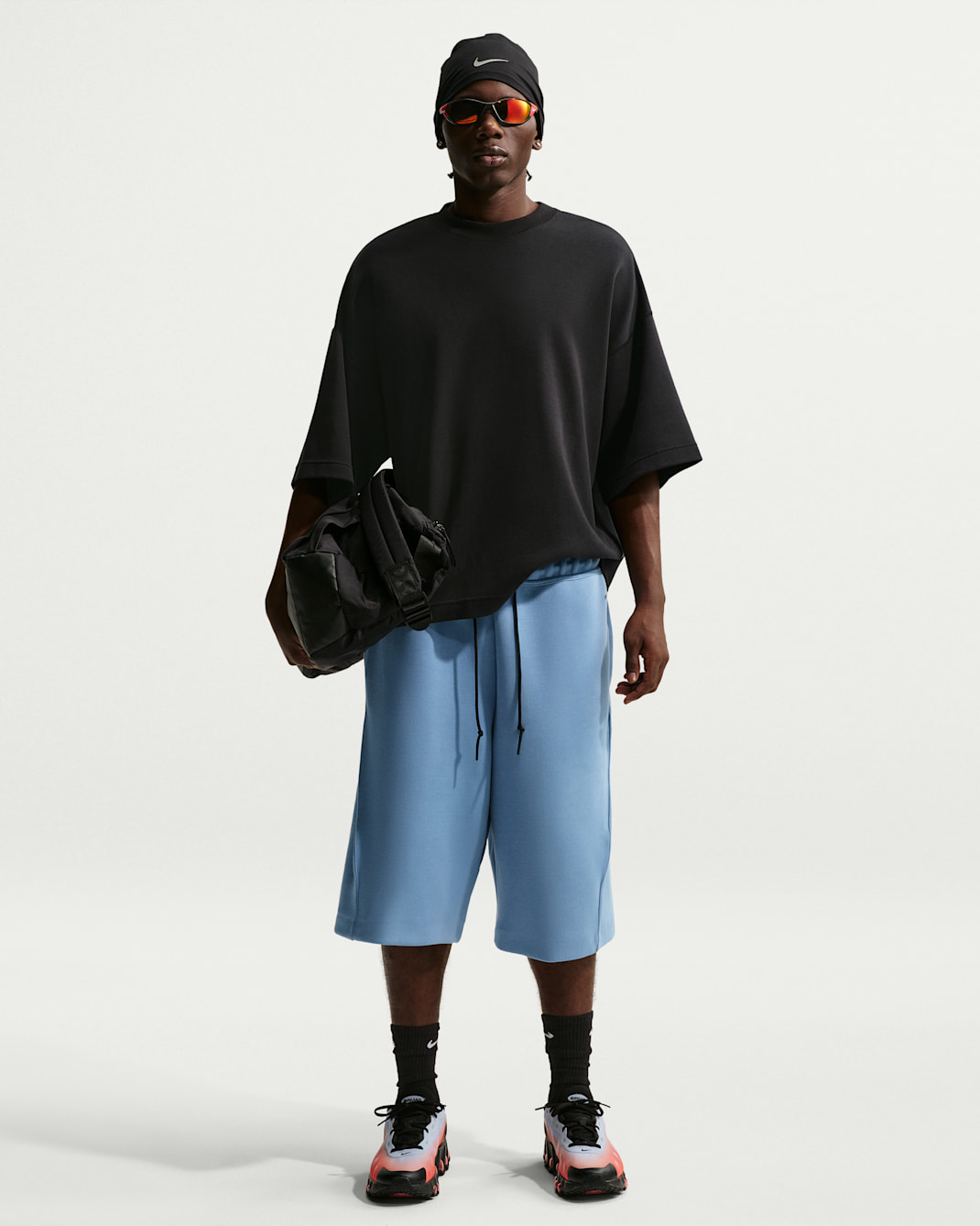 Nike Tech Men's Fleece Oversized Fit Shorts - Work Blue/Black