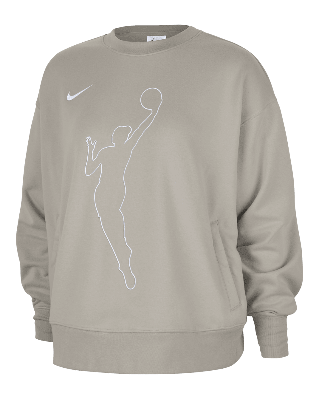 Team 13 Fly Women's Nike WNBA Fleece Crew-Neck Sweatshirt - College Grey/White