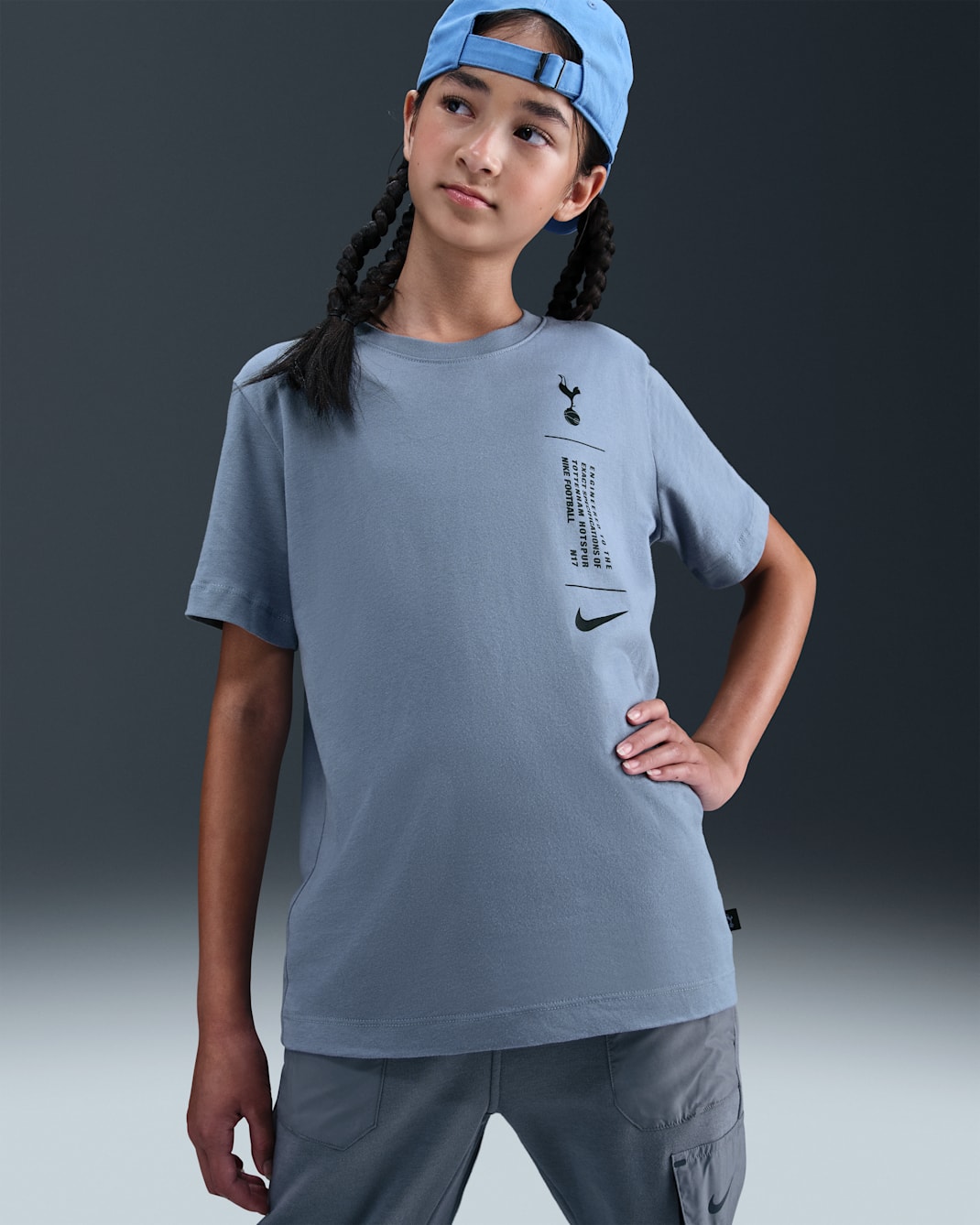 Tottenham Hotspur Nike Soccer póló nagyobb gyerekeknek - Ashen Slate