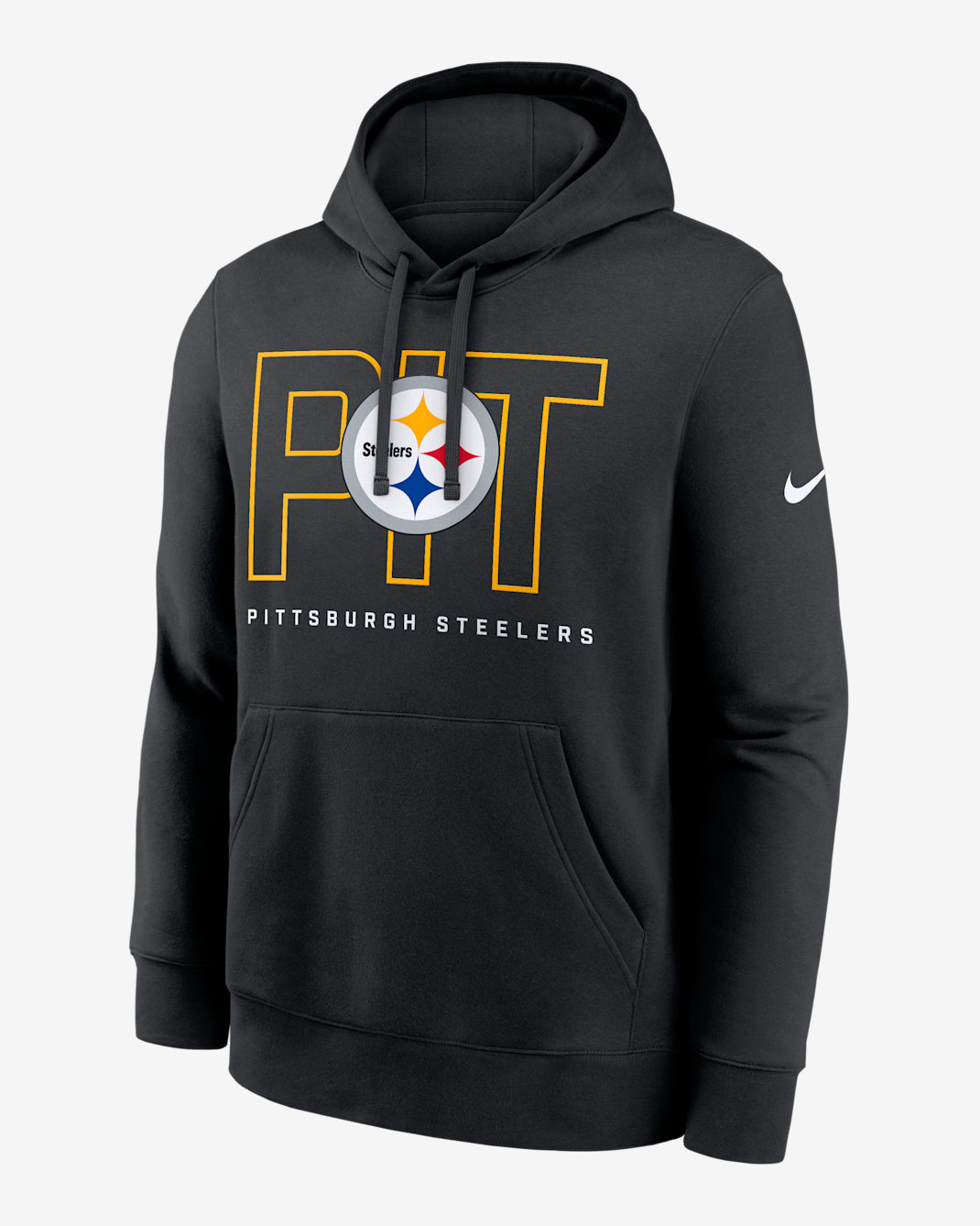 Pittsburgh Steelers Busted Play Club Men's Nike NFL Pullover Hoodie - Black