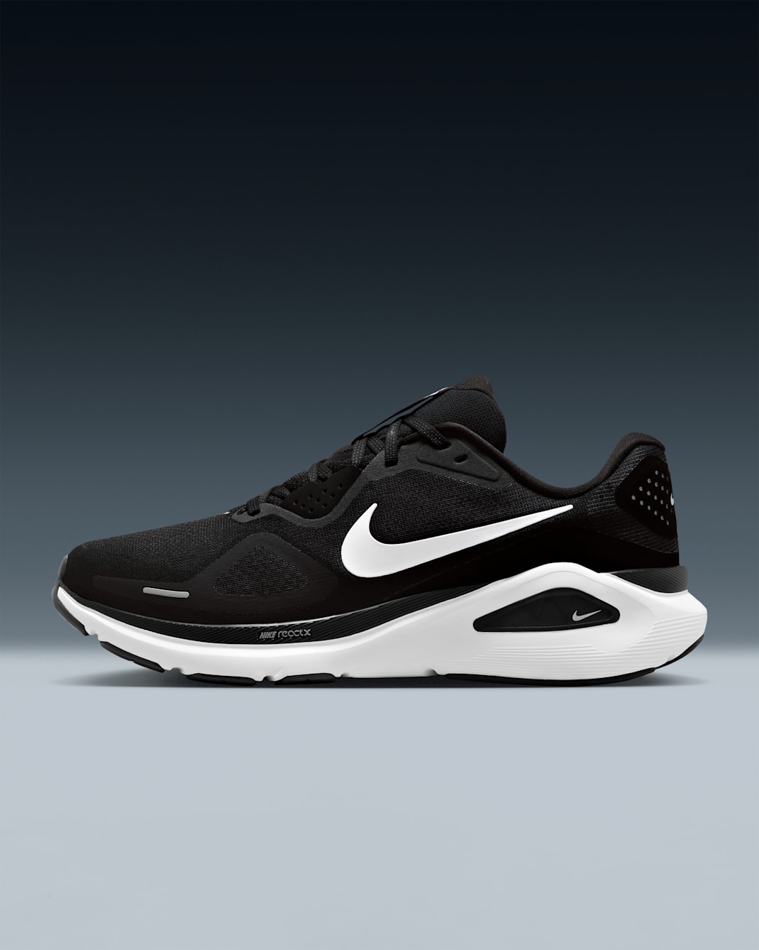 Nike Structure 26 Men's Road Running Shoes - Black/Cool Grey/Metallic Silver/White