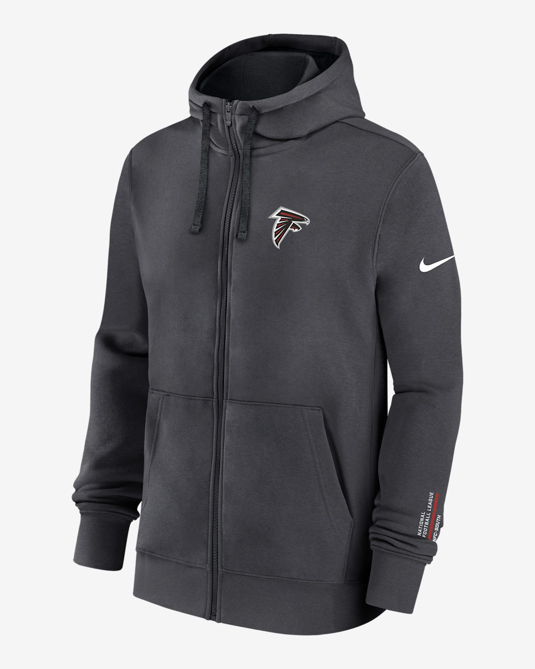 Atlanta Falcons Playbook Page Club Men's Nike NFL Full-Zip Hoodie - Anthracite