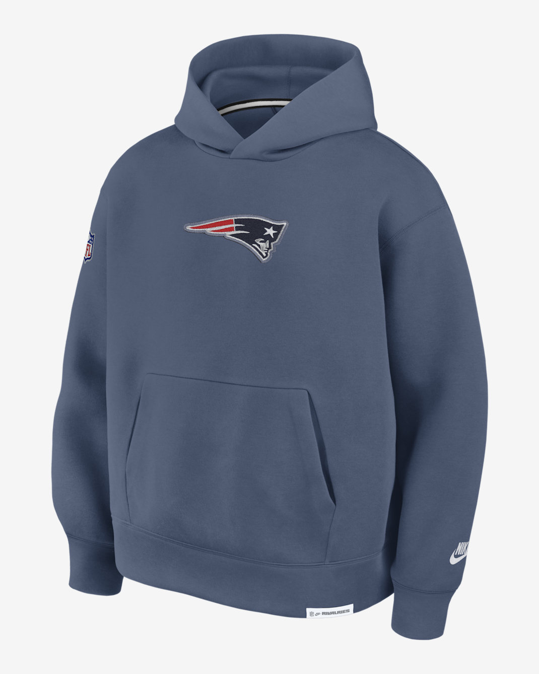 New England Patriots Rivalries Collection Oversized Tech Fleece Men's Nike NFL Pullover Hoodie - Blue