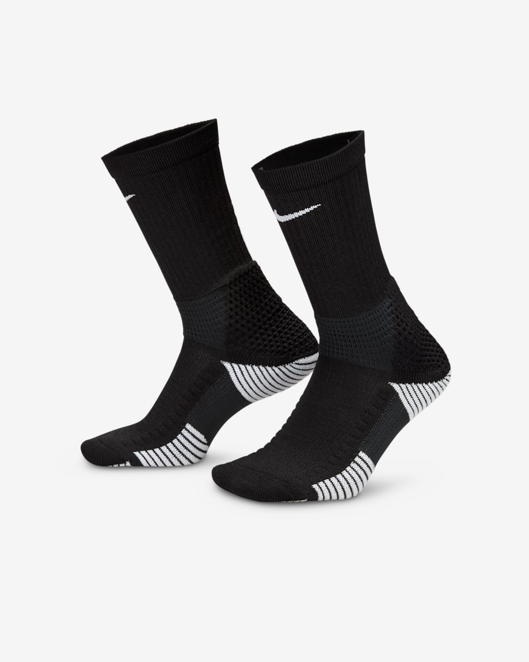 Nike Elite 2.0 Cushioned Crew Socks (1 Pair) - Black/White/White