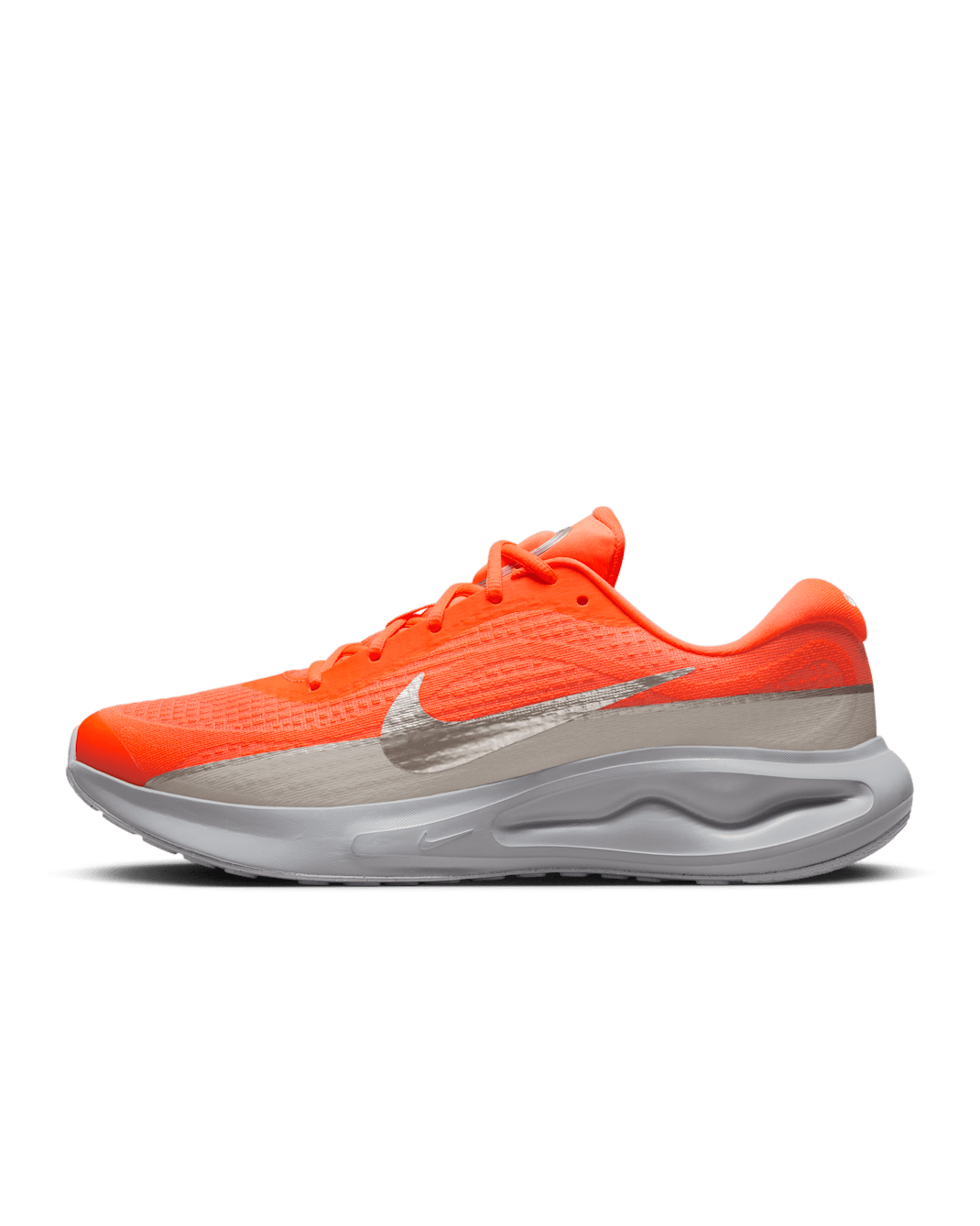 Nike Journey Run PRM Men's Road Running Shoes - Hyper Crimson/Wolf Grey/Safety Orange/Metallic Silver