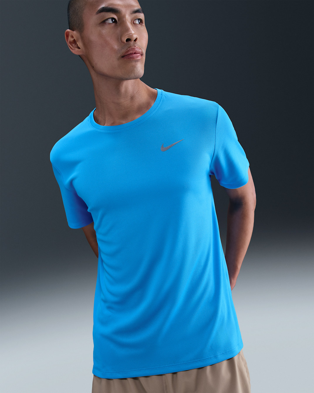 Nike Dri-FIT UV Miler Men's Short-Sleeve Running Top - Blue Hero