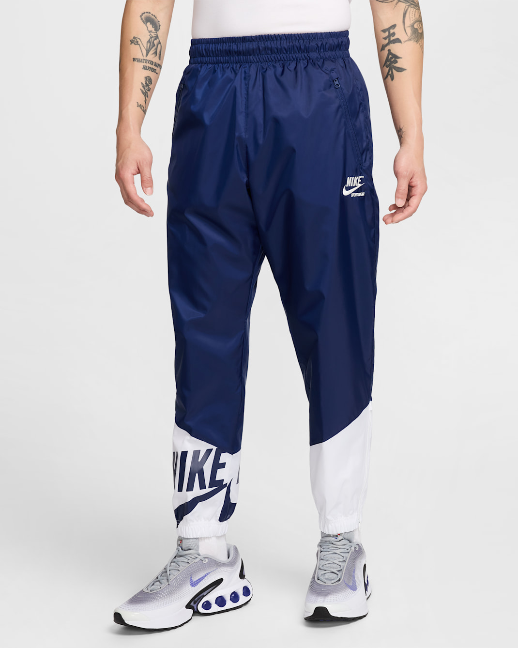 Nike Windrunner Men's Lined Woven Pants - Blue Void/White/Sail