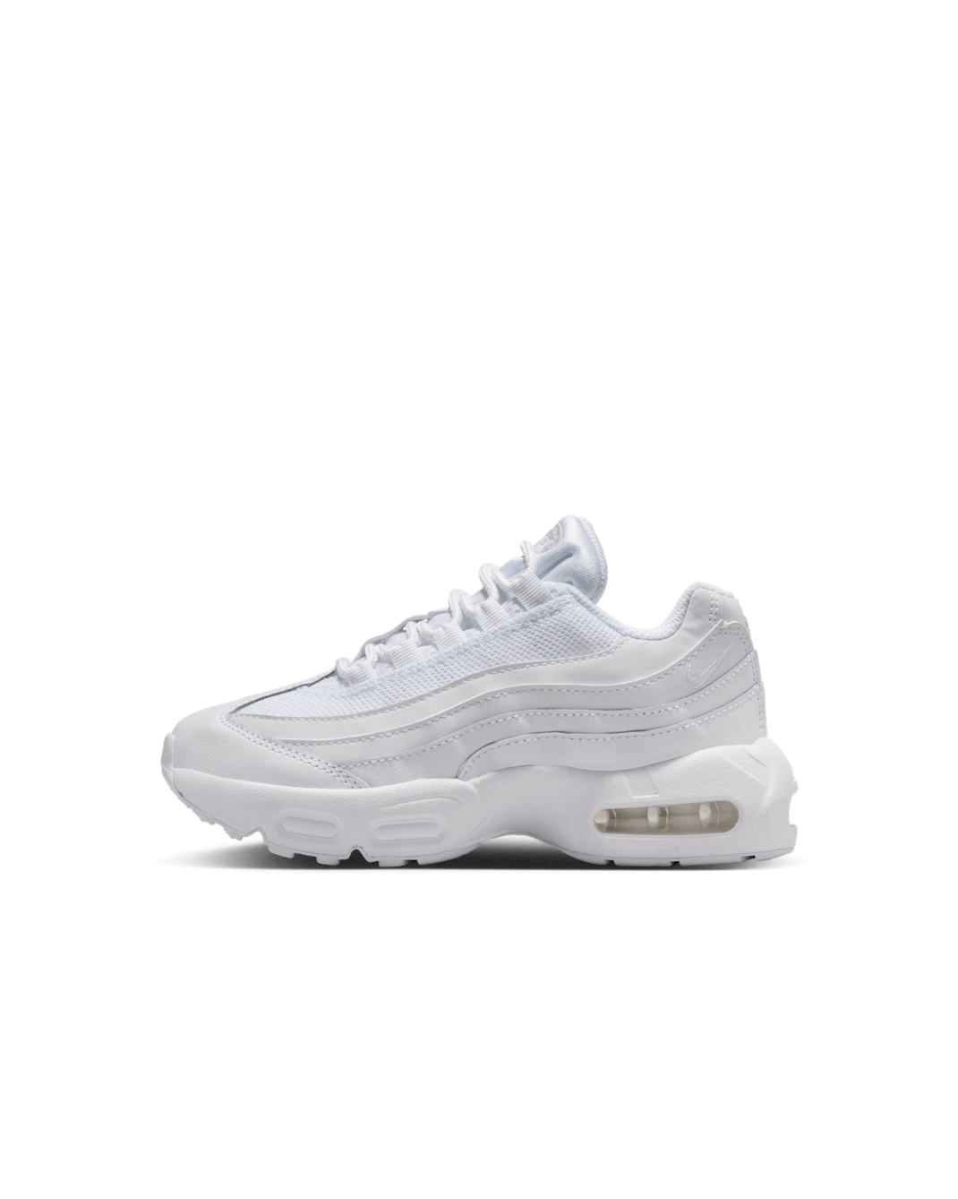 Nike Air Max 95 Recraft Younger Kids' Shoes - White/White/Pure Platinum/White