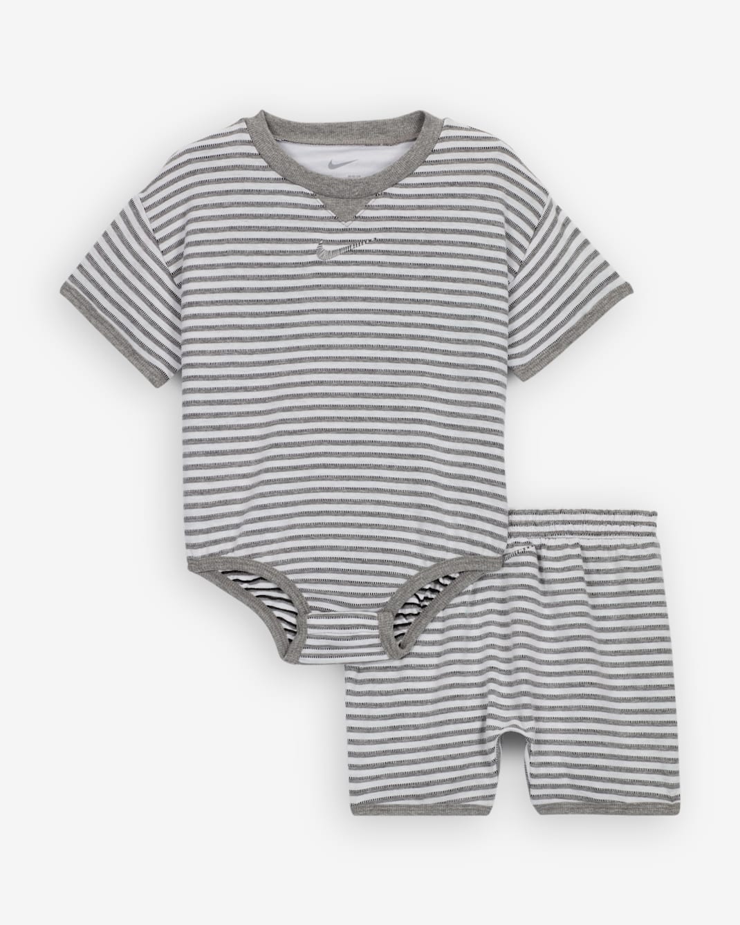 Nike ReadySet Baby (12-24M) Bodysuit and Shorts Set - Carbon Heather
