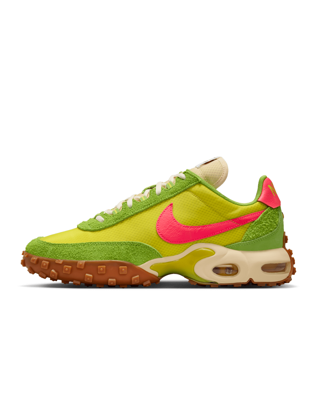 Nike Air Max Waffle SP 2 Men's Shoes - Electrolime/Gum Medium Brown/Sprinter Green/Flash Crimson