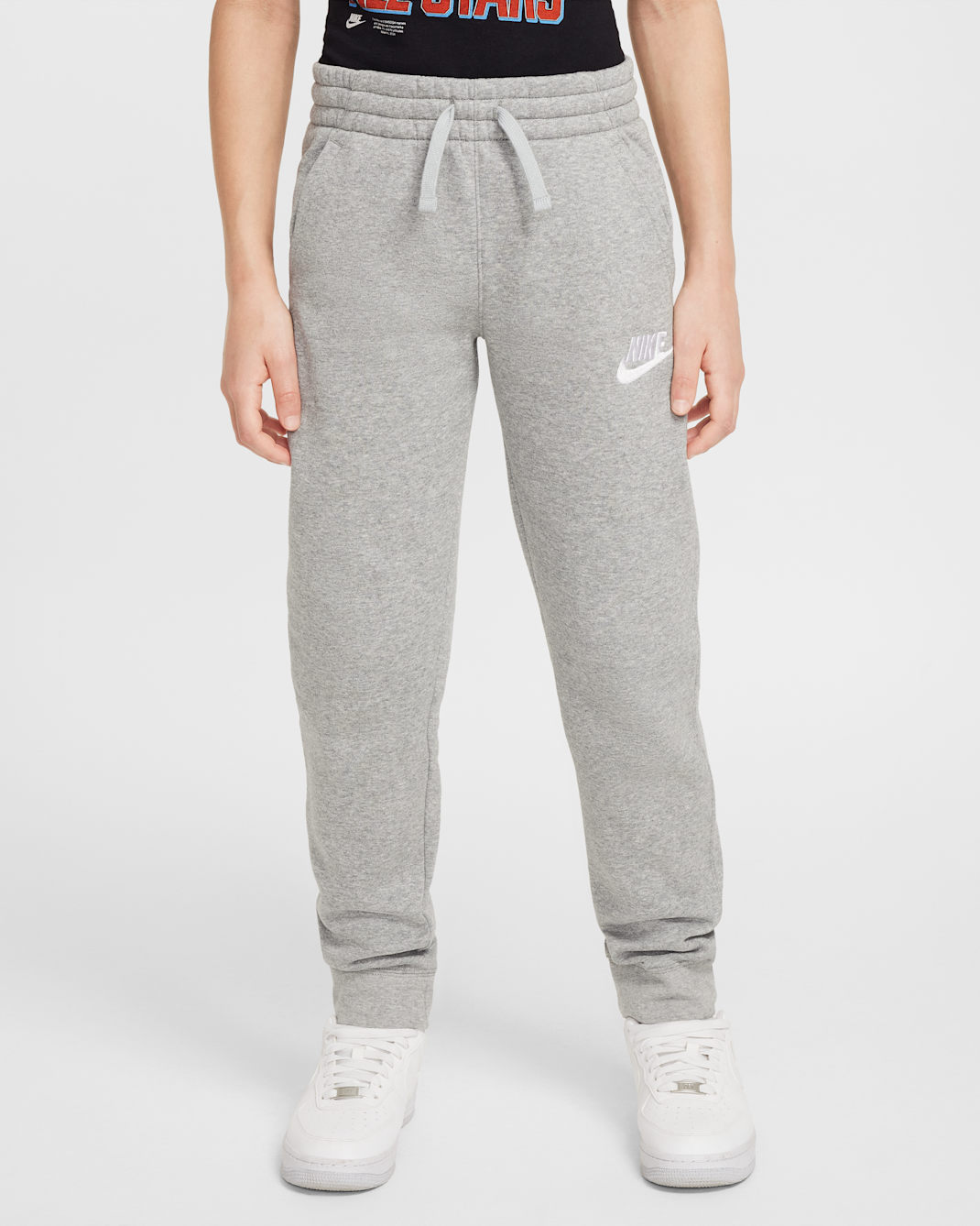 Pants para niños talla grande Nike Sportswear Club Fleece - Gris oscuro jaspeado/Gris oscuro jaspeado/Blanco