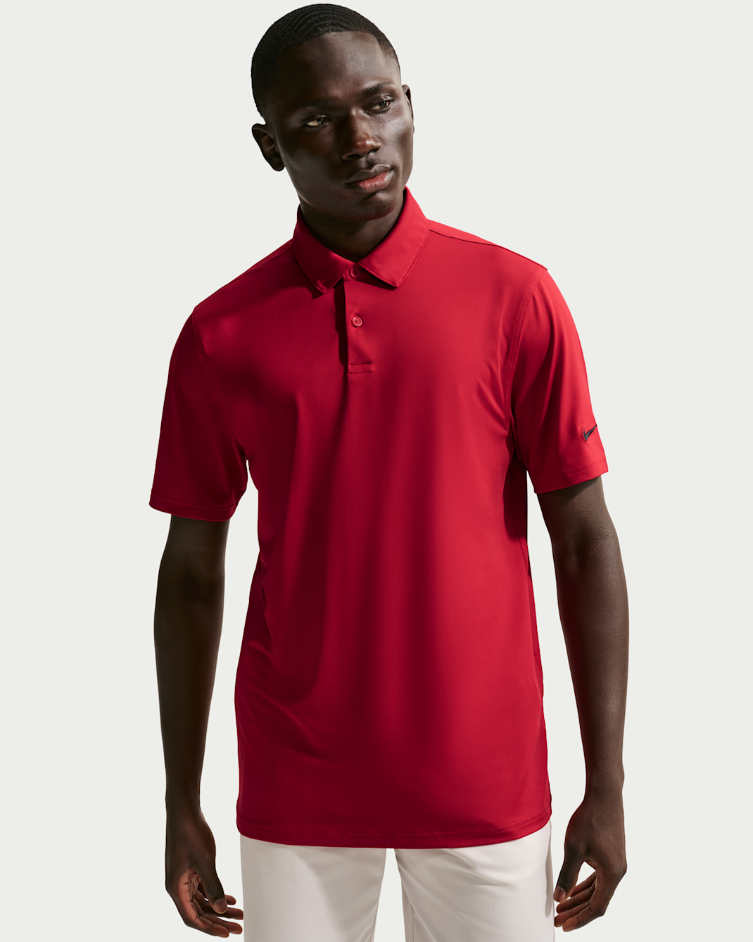Nike Velocity Men's Dri-FIT Sleeve Logo Golf Polo - Gym Red/Black