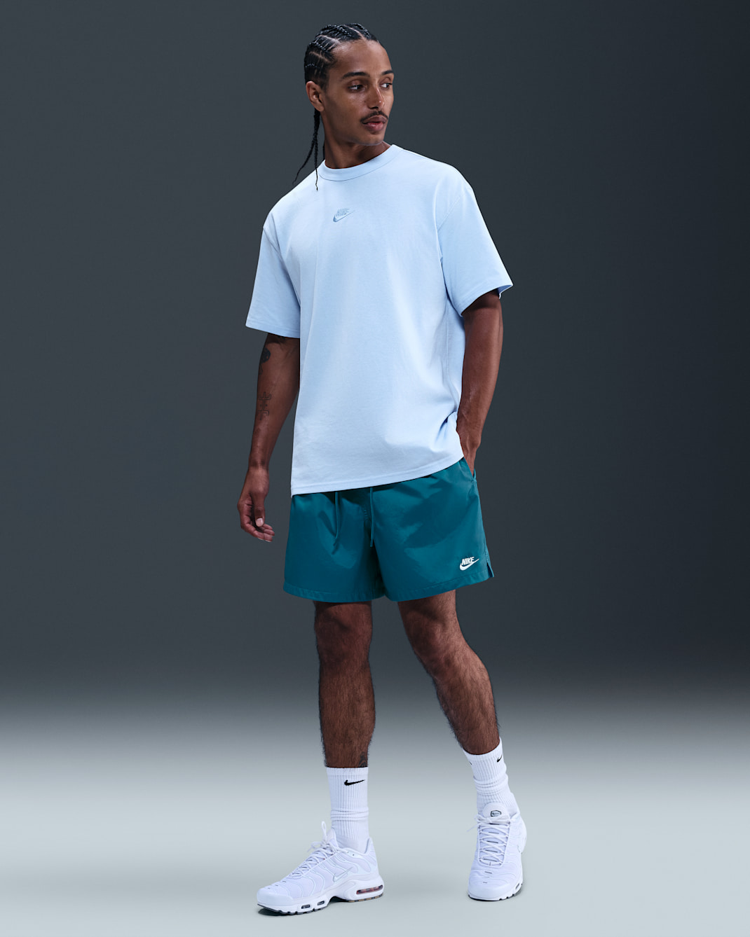 Shorts de tejido Woven Flow para hombre Nike Club - Verde abismo/Blanco