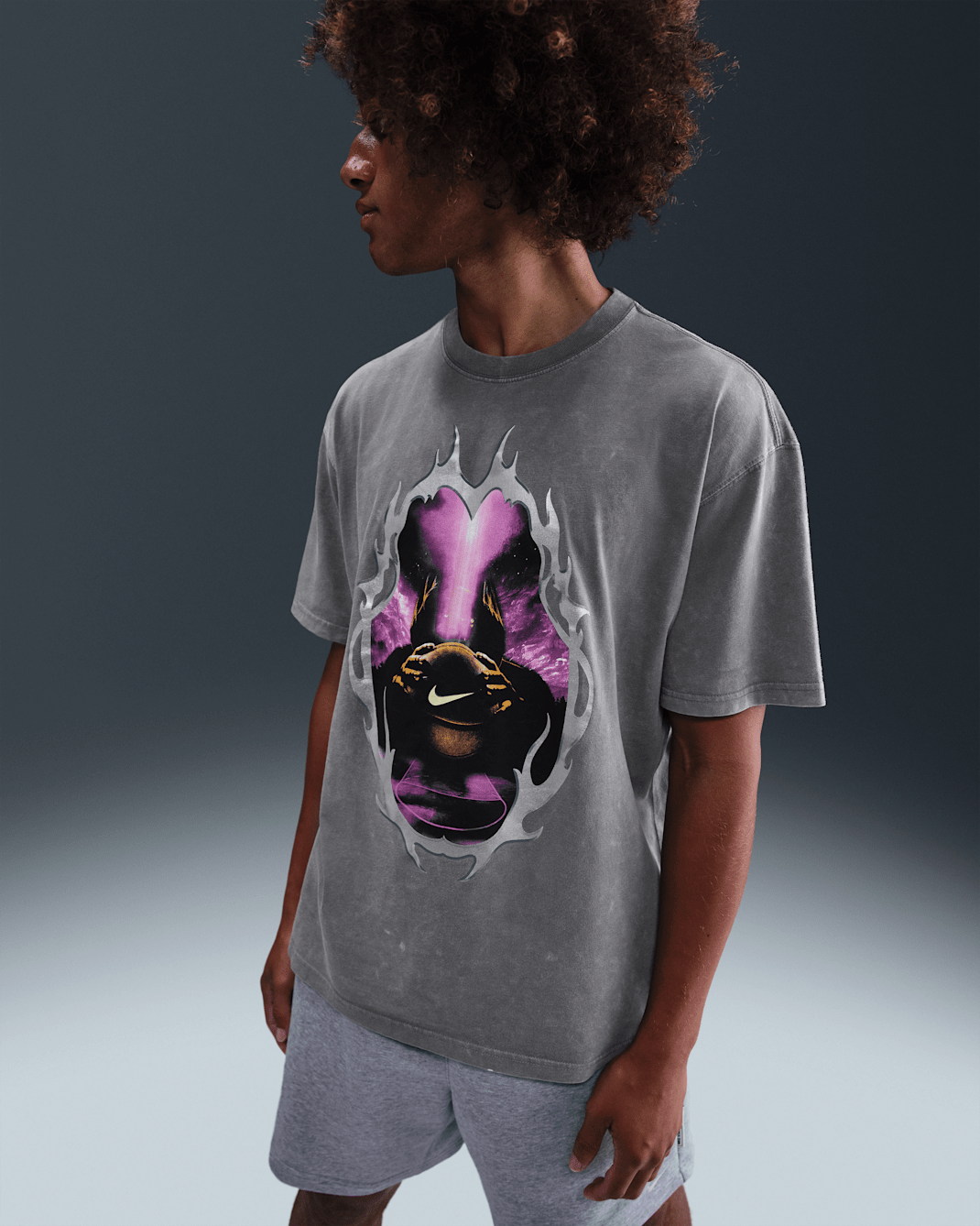 Nike basket-T-skjorte til herre - Smoke Grey