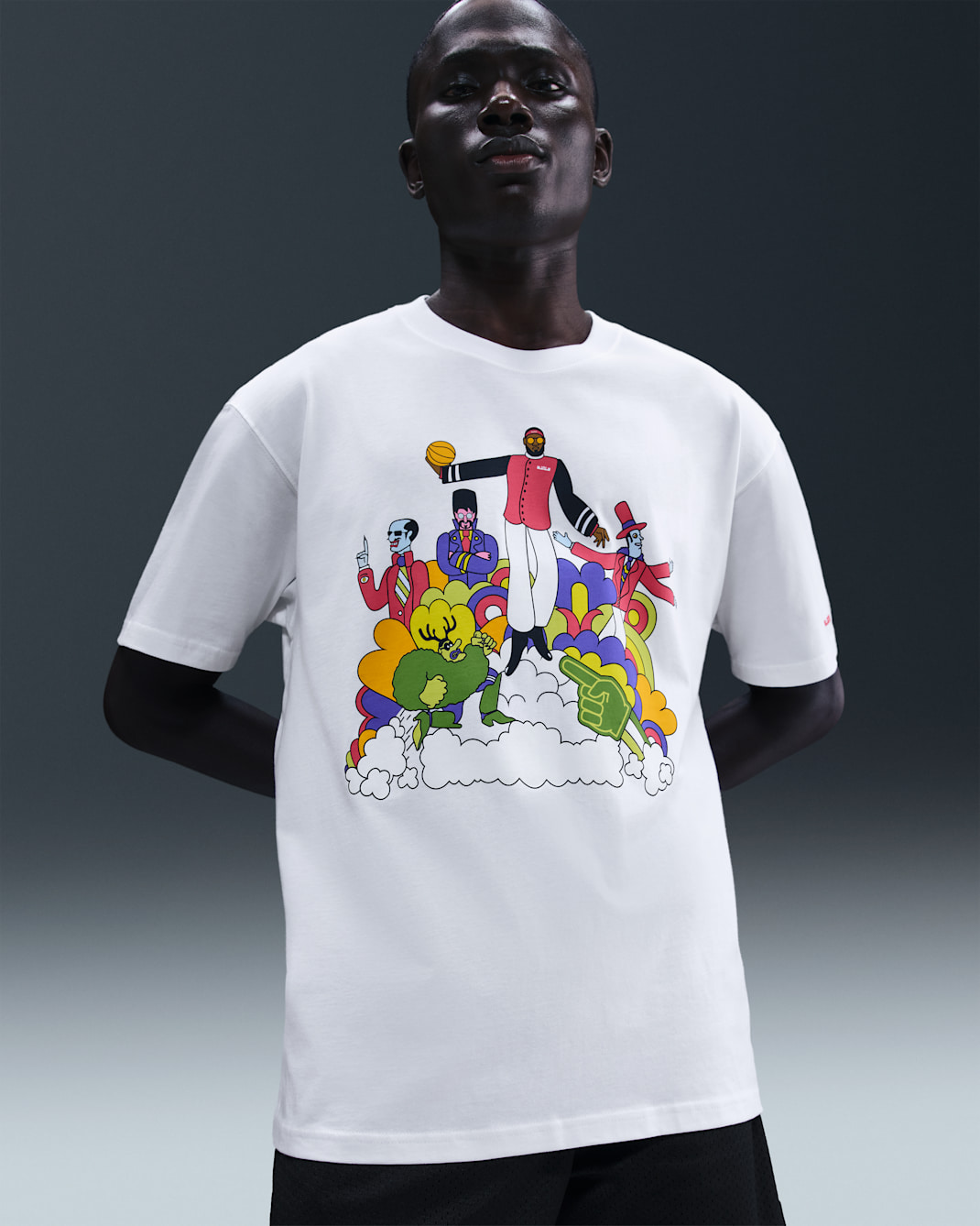 T-shirt de basquetebol LeBron "Heat Wave" para homem - Branco