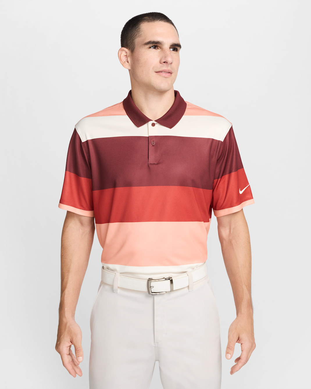 Nike Victory+ Men's Dri-FIT Golf Polo - Dark Team Red/Dark Team Red/Pale Ivory