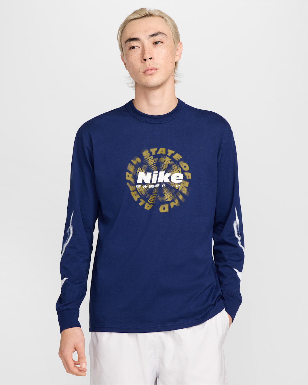 Nike Sportswear Men's Long-Sleeve Tee - Blue Void/Summit White