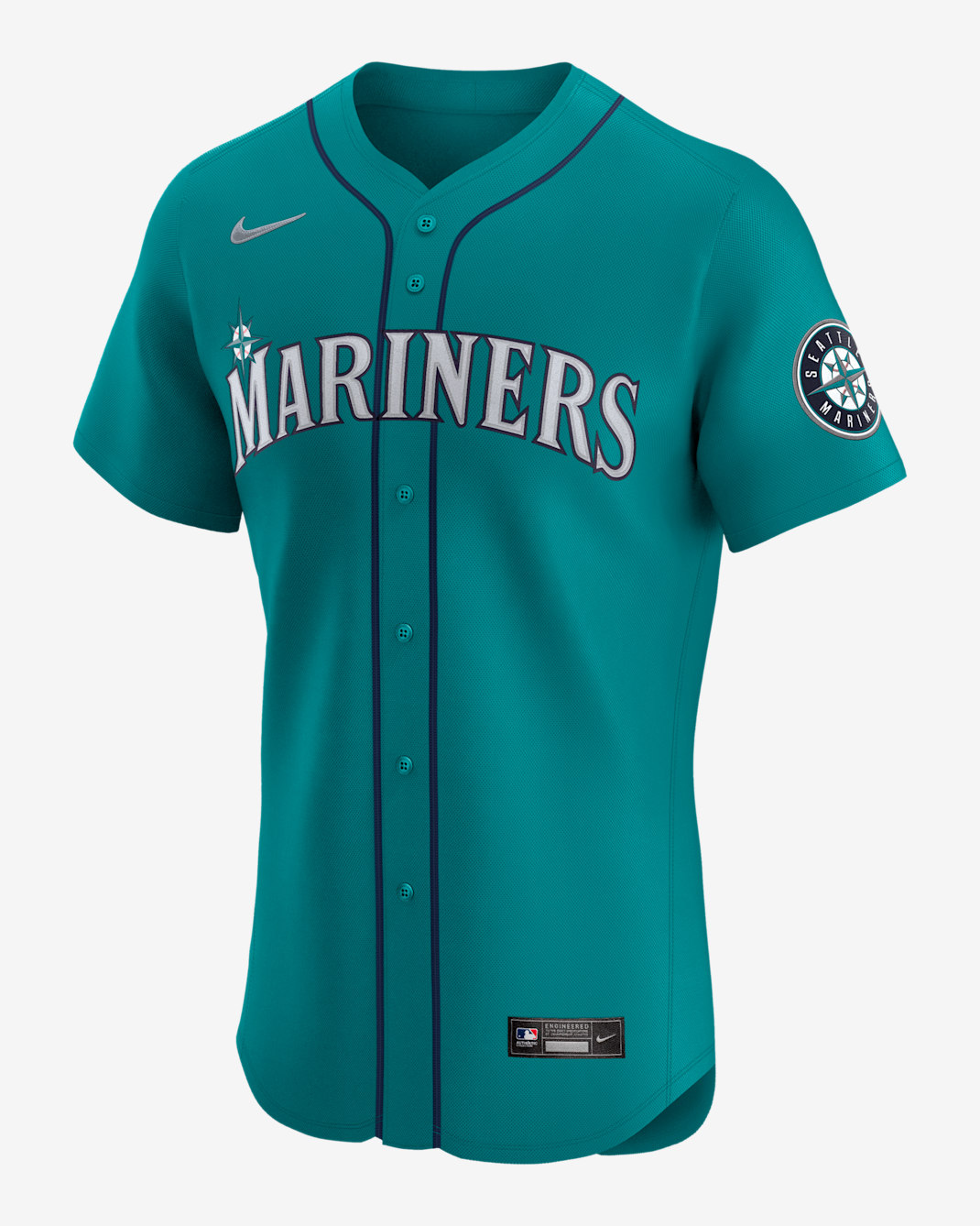 Jersey Nike Dri-FIT ADV de la MLB Elite para hombre Julio Rodríguez Seattle Mariners - Azul verdoso