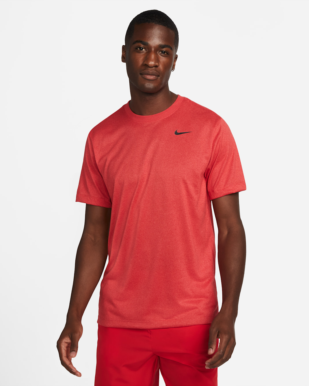 Playera de fitness para hombre Nike Dri-FIT Legend - Rojo deportivo/Rojo arcilla/Jaspeado/Negro