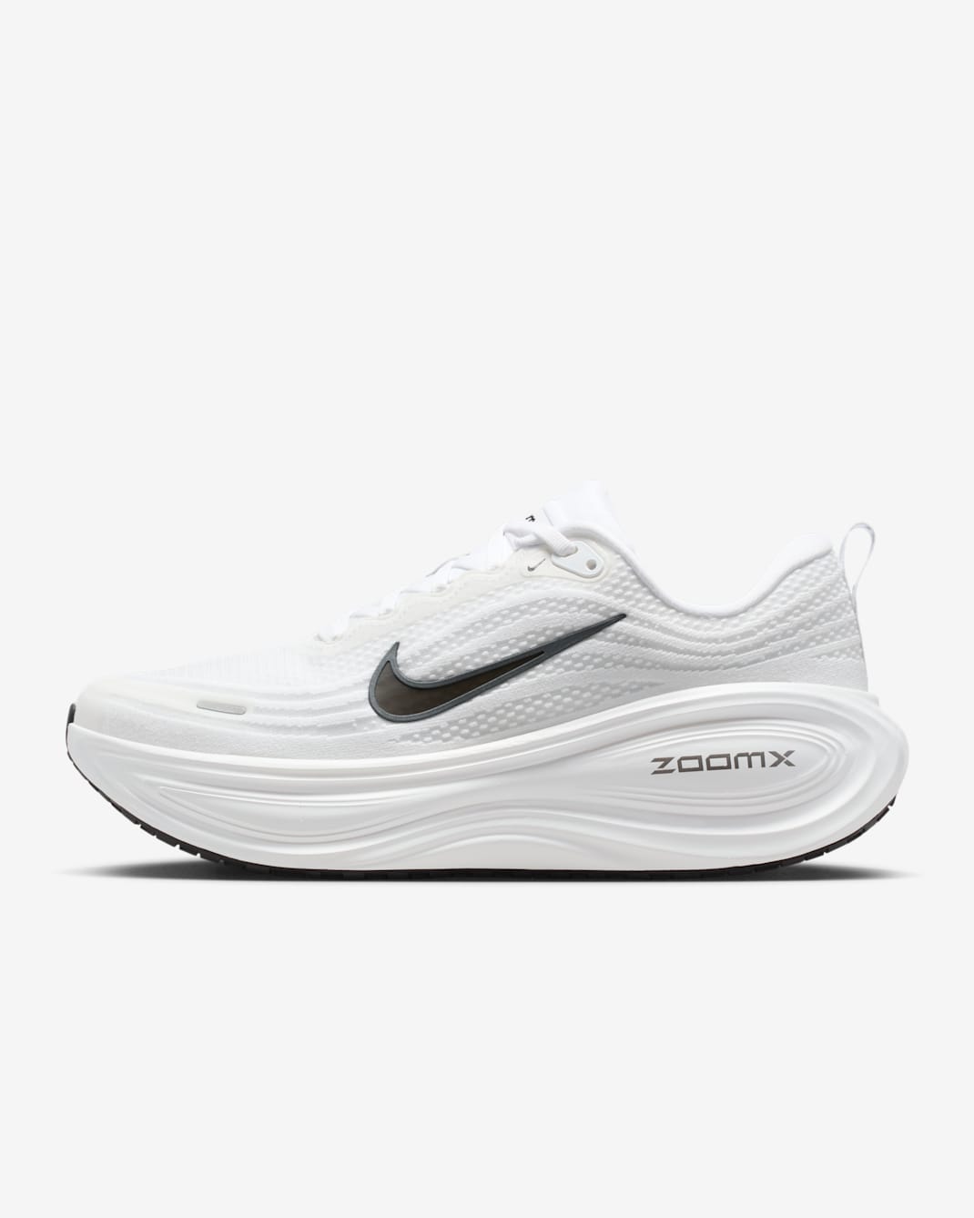 Nike Vomero Plus Men's Road Running Shoes - White/Dark Smoke Grey/Metallic Dark Grey/Black