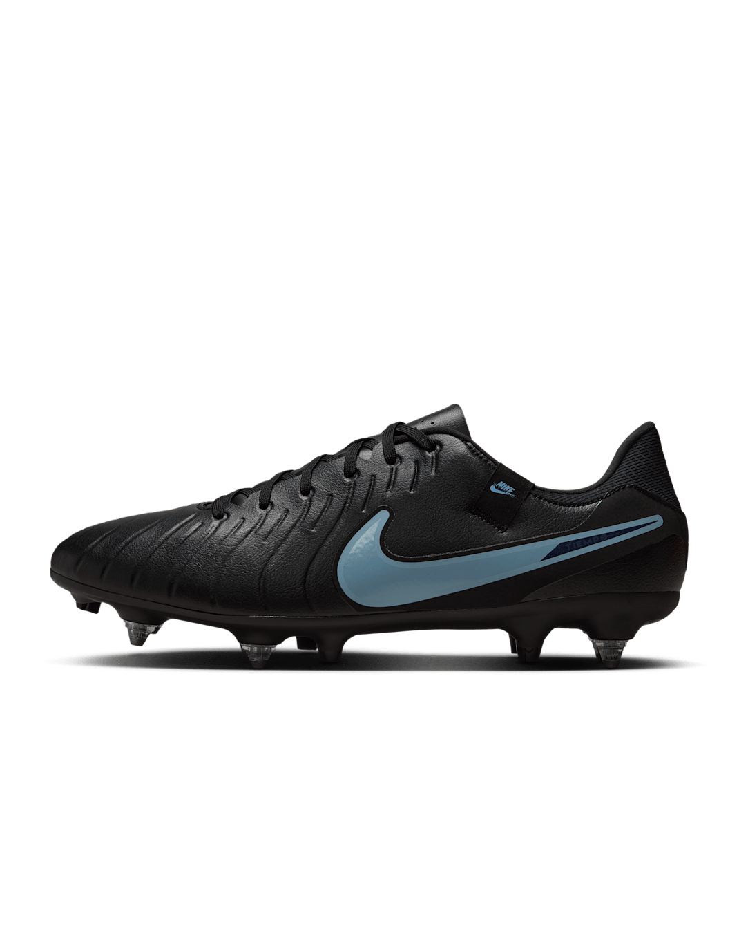 Nike Tiempo Legend 10 Academy Soft-Ground Low-Top Football Boot - Black/Black