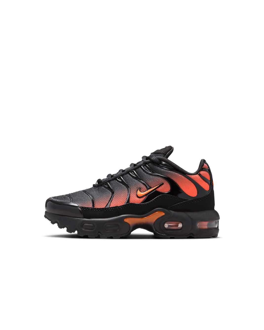 Nike Air Max Plus Younger Kids' Shoes - Black/Black/Total Orange