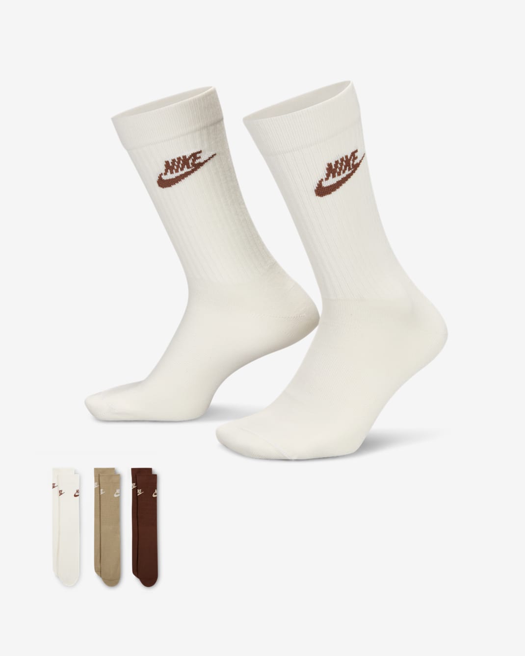 Nike Sportswear Everyday Essential Crew Socks (3 Pairs) - Multi-Color
