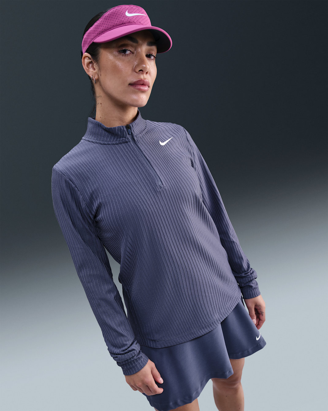 Nike Tour Women's Dri-FIT ADV 1/2-Zip Golf Top - Sanded Purple/White
