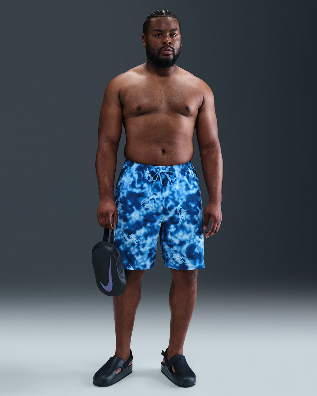 Nike Swim Breaker Men's 9" Fully Lined Volley Shorts (Extended Sizing) - Blue