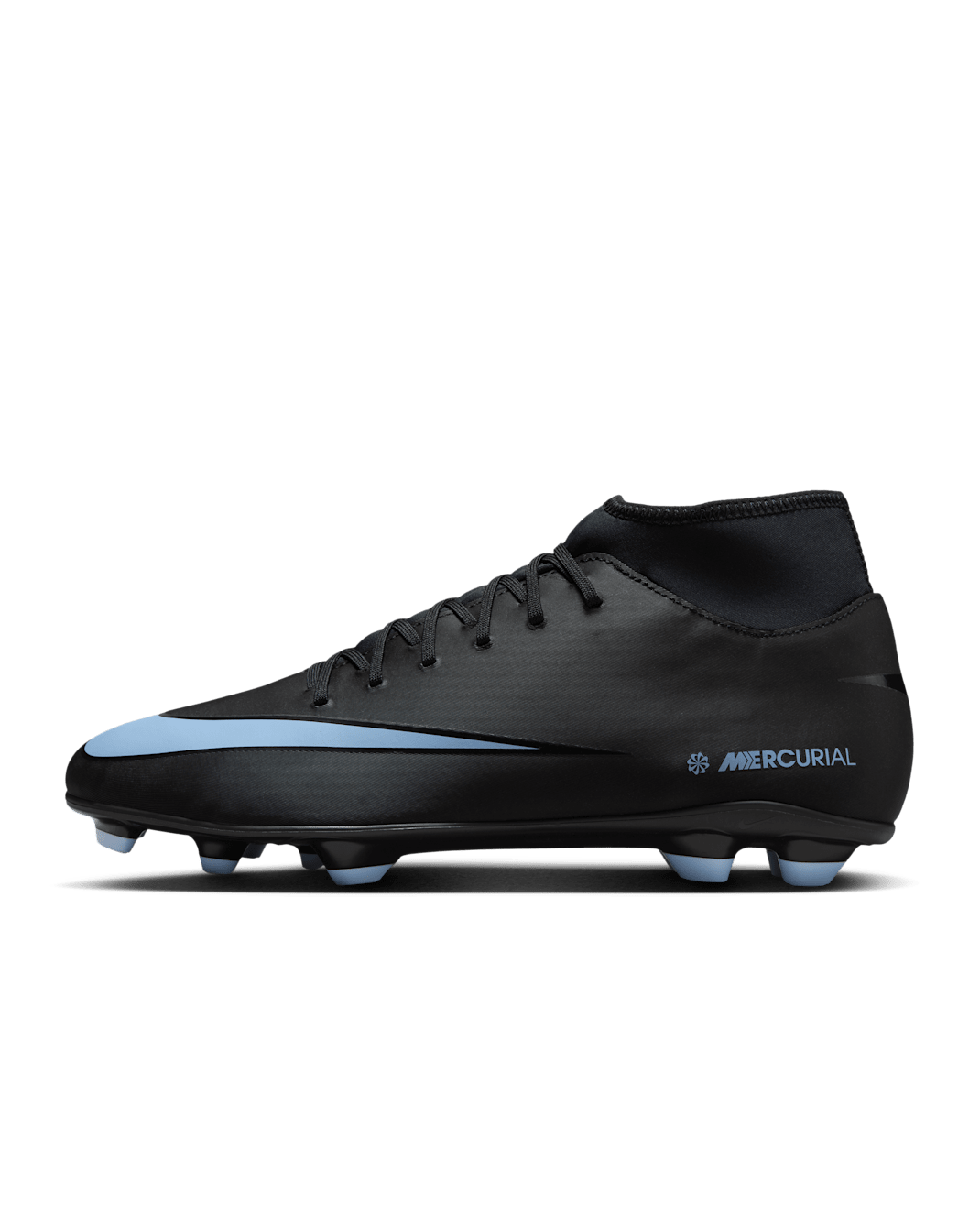 Nike Mercurial Superfly 10 Club Multi-Ground High-Top Football Boot - Black/Ice Blue